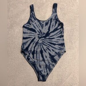 BLUE TIE DYE SCOOP BACK BODYSUIT